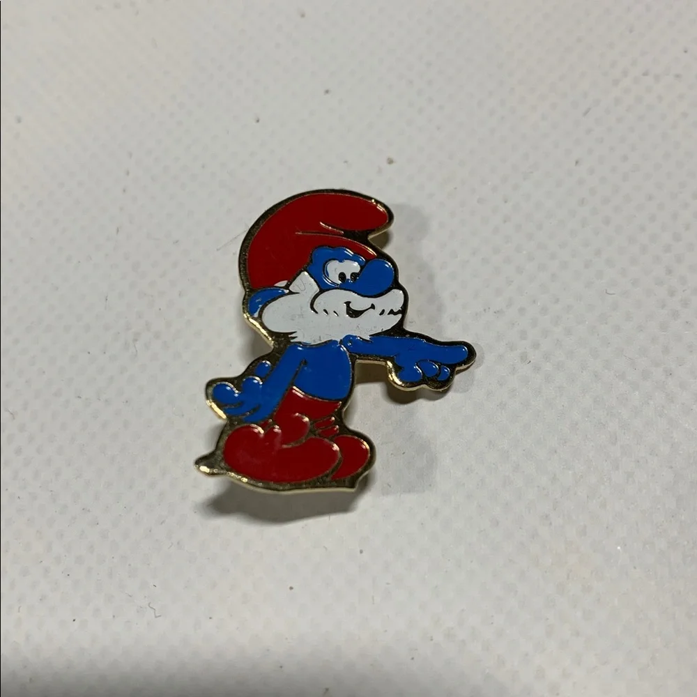 Vintage 1980’s Smurf Enamel Pin Brooch - 8091‎